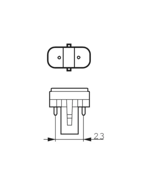Lampe fluorescente Philips PL-S 8,6 W G23 bleue